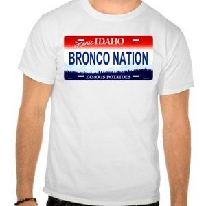 Port & Company, Bronco Nation, White T-Shirt, Men's Size Large or XL. New!